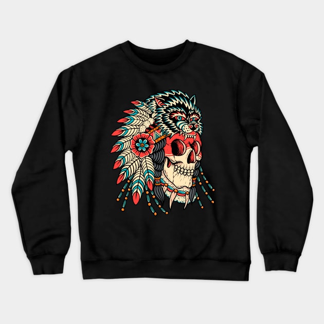 Indian tribes Crewneck Sweatshirt by ILLUSTRA.13